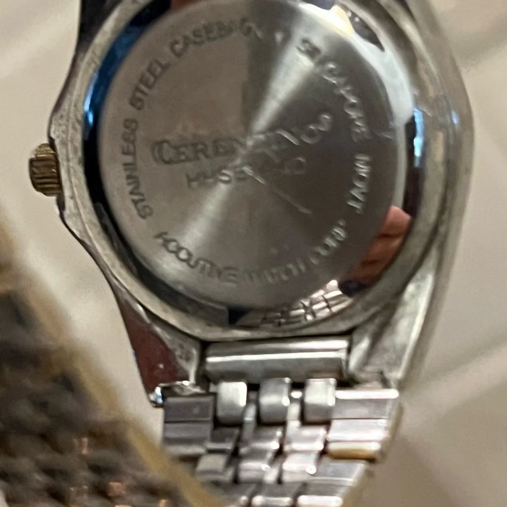 Cerrentino Womens Silver and Gold Watch Diamond series